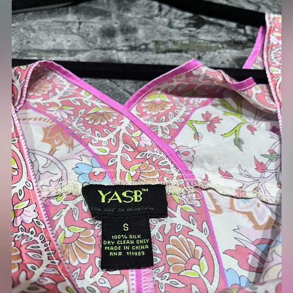 Yasb Sleeveless 100% Silk Dress / Tunic Top - Picture 5 of 7